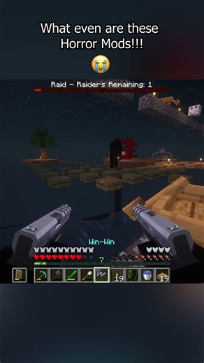 Horror mods are watching me in Minecraft One Block Skyblock #minecrafthorror