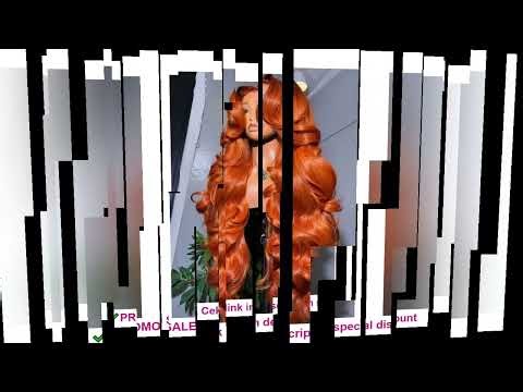 200% Body Wave 13x4 Lace Frontal Human Hair Wigs Ginger Orange Transparent Lace Wigs Human Hair Pre