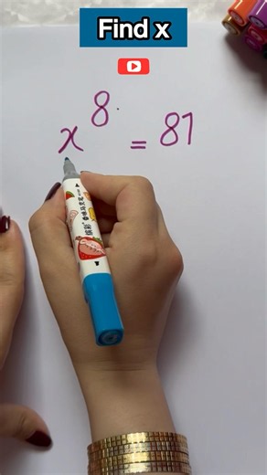 X^8=81 | Nice Exponent Simplification Maths Problem #findx #mathematics