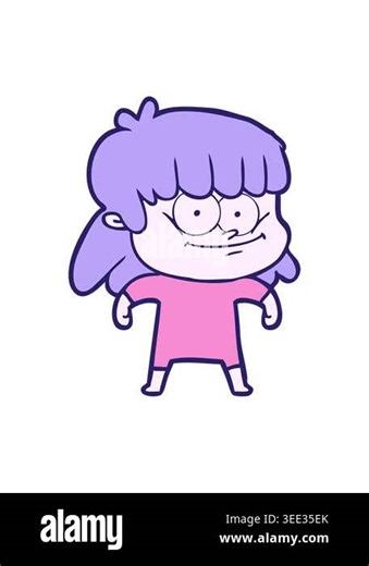 shaking motion animation of cartoon smiling woman Stock Video Footage - Alamy