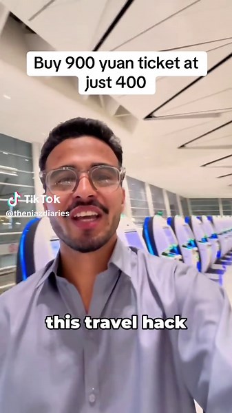Travel hack💡 I bought 900 yuan flight ticket at just 400 yuan in china , you wanna know how? #travelhack #explorechina #traveltochina #theniazdiaries #exploreworld #travelvlog