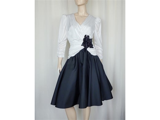 Vtg 80s Glam Cocktail Party Dress Ruched S - Etsy