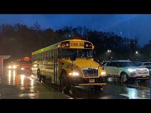 Heavy Rain Morning School Buses - October 30, 2020