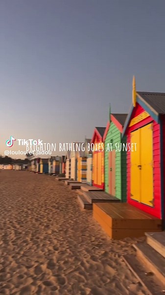 📍 Brighton bathing boxes #australia #pvt #melbourne #fyp