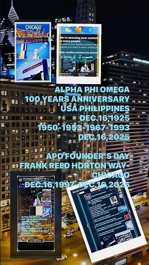 ALPHA PHI OMEGA 100 YEARS ANNIVERSARY USA PHILIPPINES DEC16,1925-2025 APO FOUNDER DAY FRH CHICAGO