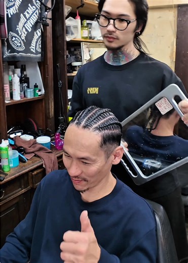 コーンロウ just sound ASMR 👂✨ Hands moving, tight braids, no talking 編む音だけに集中して、深呼吸🌿 #コーンロウ #Cornrows #ASMR #justsound #braids