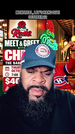 HEY MONTREAL PEOPLE! Every time I come to Montreal, this city feels a little more like a second home! Between the food, the culture, and especially the people, y'all have shown me so much love, and I genuinely look forward to coming back. So this time, I want to do something a little different. I want to hang out with YOU! I'm teaming up with Pizza Rosie and Social Media 55 for a special meet & greet, and I'd love for y'all to join us! Come grab some pizza, take some pictures, share some laughs,