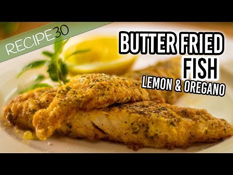 Crusted Butter Fried Fish with Lemon and Oregano