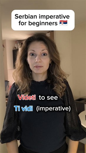 Unlock your Serbian with Jelena & Nevena on Instagram: "How do we command people in the Serbian language?🤔 When we use imperative in Serbian, we always take the third person plural: videti ➡️ vide (they see) Jesti ➡️ jedu (they eat) Pričati ➡️ pričaju (they speak) When we remove the ending -e or -u we are left with a consonant at the end (vid-, jed-) and we add the ending -i (second person singular) and -ite (second person plural): Vidi! / Vidite! Jedi! / Jedite! However, when it comes to verbs