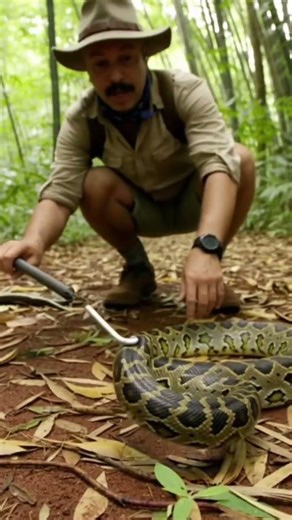 Nexus and Bamboo Python snake in African Jungle #usa #africa #jungle #python #snake #bamboo #shorts