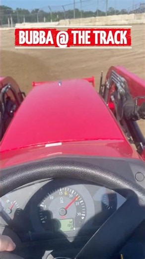 Bubba on an awesome 5155 Mahindra courtesy of Gus Tractor tilling the track! #shorts