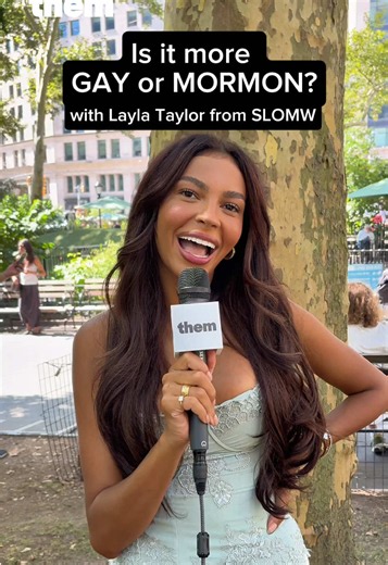 Layla Taylor is the newly-out reality TV icon from the hit show Secret Lives of Mormon Wives. We asked @SLAYLA one simple question: are these things more gay... or more Mormon? After all, she's the expert! Do you agree with her choices? 🏳️‍🌈 Watch the newest season of SLOMW out now! #laylataylor #slomw