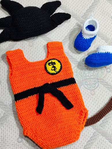 Trajes Tejidos de Dragon Ball Z para Bebés