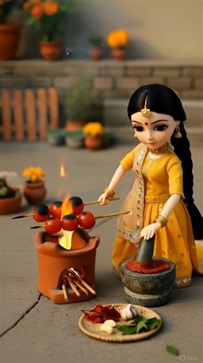 From Farm to Plate🌱 🍅 | Tomato Farming & making Chutney in Miniature Village #MiniatureCooking