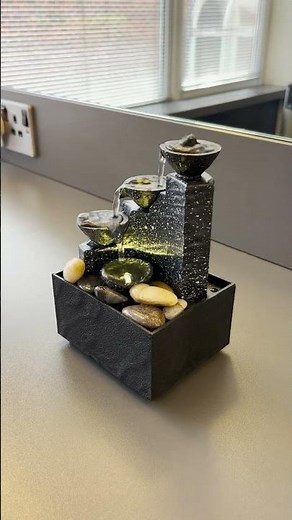 Tabletop Cascading Fountain with LED Illumination