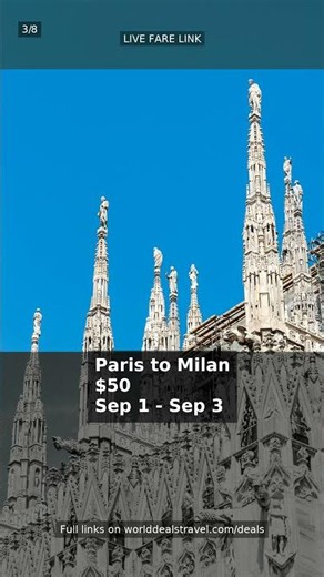 8 cheap flights found today | Live Fare Links #Shorts