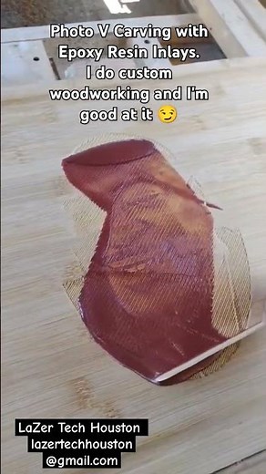 Photo V Carving with Epoxy Resin Inlays