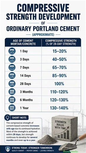 🏗️ Compressive Strength Development of Cement🫪🏦⛩️✍️ #civilengineering #btech #sscje #civil #bteup