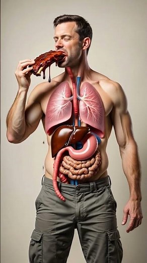 Inside the Human Body: How Roasted Chicken Is Digested | 3D Digestive System Animation