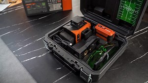 8.7K views · 91 reactions | WOKIN 3D Laser Level features 3×360° green laser lines for fast, accurate alignment on any jobsite. Built for pros who demand perfection. Whether you are indoors or using the outdoor pulse mode, achieve perfect alignment up to 30m! #WOKIN #wokintools #3DLaserLevel #LaserLevel #GreenLaser #ConstructionTools #JobsiteTools | Wokin Tools | Facebook