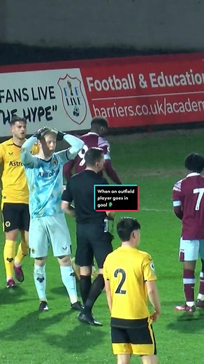 When an outfield player goes in goal, and makes some big saves 🧤👊