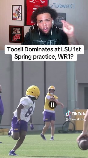 Toosii Shines as WR1 at LSU Spring Practice