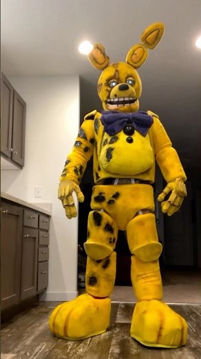 FNAF Movie Yellow Rabbit Spring Bonnie Full Cosplay costume suit up