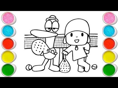 Pocoyo with his friends Drawing, Painting & Coloring For Kids and Toddlers_ Child Art