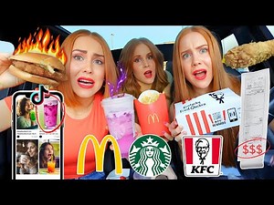 Letting TikTok Decide What We Eat for 24 Hours! 🍔 | Taylor Red Sisters Take on the Challenge