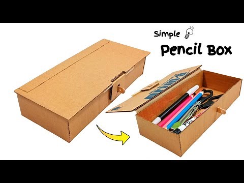 How To Make Pencil Box With Cardboard | How To Make Pencil Box At Home (Very Simple)
