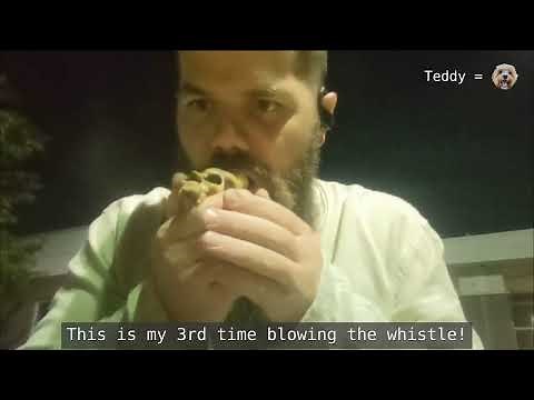 Blowing an Aztec Death Whistle