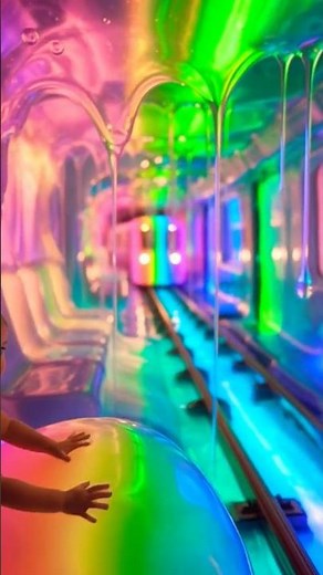 “Candy Cloud Metro Station ✨🍬 | Aesthetic Cotton Candy ASMR Short”