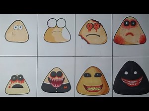 How to draw POU Exe transforming into different shapes