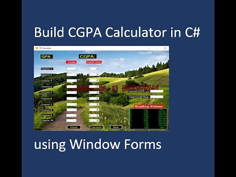How to build a CGPA Calculator in C# using Window Forms ? || CGPA Calculator