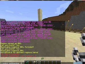 Видео-урок: Создание и удаление региона (WorldGuard)