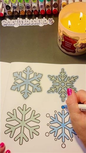 Coloring Snowflakes ❄️ On A Cold Winters Day 🥶