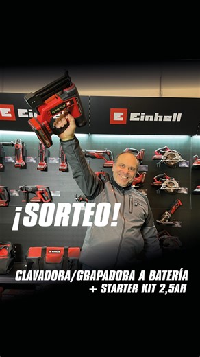 Einhell España | 🔨 ¡SORTEO! Gana la clavadora / grapadora a batería TE-CN 18/32 Li + Starter Kit 2,5 Ah (cargador+batería 2,5Ah) 🔋 El combo perfecto para... | Instagram