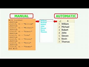 Excel VBA - Manually And Dynamically Adding Items To a Listbox