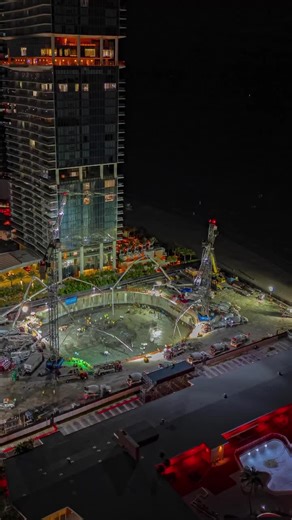 20,000 cubic yards of concrete in 36 hours – Bentley Residences in MiamiTo form the mat foundation, the team ran a nonstop 36-hour pour: roughly 2,100 truckloads delivering about 20,000 yd³… | David Jasinski