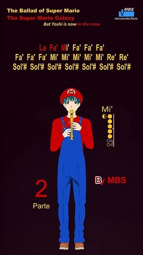 The Ballad of Super Mario #shorts Parte 2 The Super Mario Galaxy Flauta Dulce Cover By MBS Tutorial