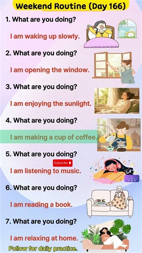 Daily English Conversation Practice | What Are You Doing? (Day 166)