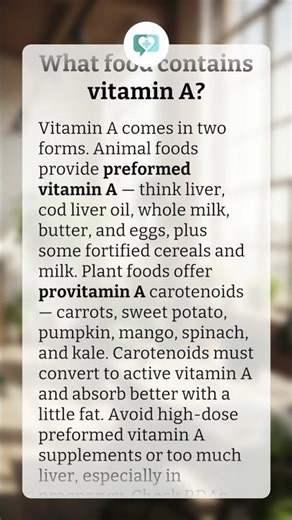 What food contains vitamin A?