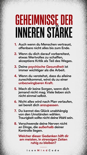 DIESE 8 Geheimnisse machen dich mental unbesiegbar! 🛑🧠 #resilienz #unbesiegbar #gelassenheit