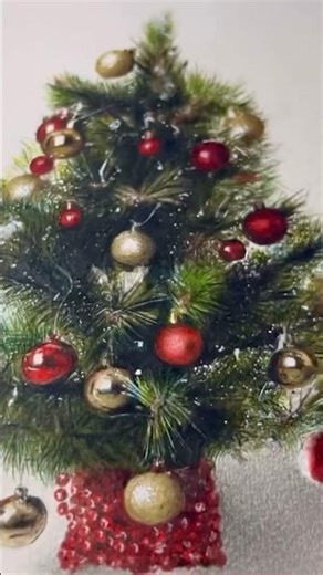 Drawing Christmas tree!🎄 #art #drawing #3d #painting #artist #marcellobarenghi