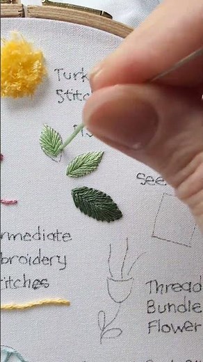 Embroidery stitch techniques: Learn fishbone stitch with me!