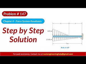 4–147. Determine the length b of the triangular load and its position #statics