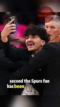 Just 24 hours after the Spurs fan ran onto the court and disrupted the game #spurs #wemby #knicks