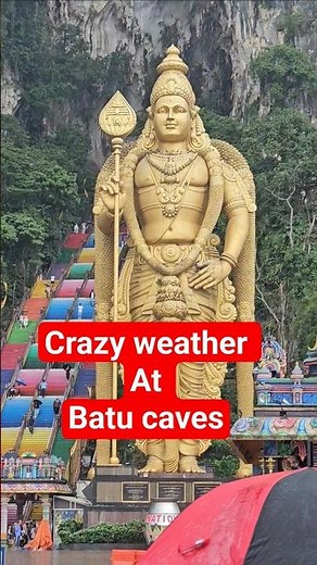 Batu Caves in the Rain 🌧️ Pure Magic ✨