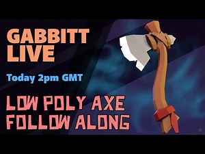 LIVE - Low Poly Axe - Follow Along & learn Blender
