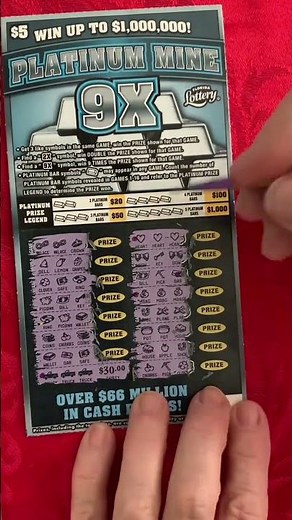 Florida lottery platinum mine scratch off ticket winner ￼ #lotterytickets #winner #lotterygames